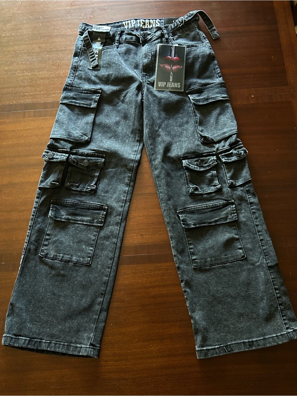 VIP Women’s Black Washed Cargo Pants
